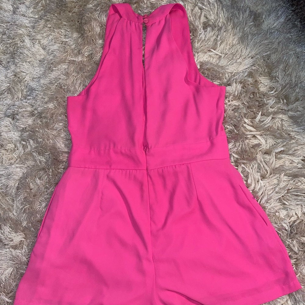 hot pink romper